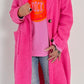 Boucle coat model "Tassa" - pink