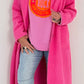 Boucle coat model "Tassa" - pink