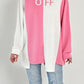 Sweatshirt Modell "Amazing" - rosa-weiss