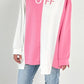 Sweatshirt Modell "Amazing" - rosa-weiss