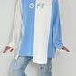 Sweatshirt Modell "Amazing" - hellblau-weiss