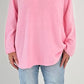 Sweater V-neck model "Nena" - baby pink