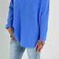 Feinstrick Pulli mit Rundhals Modell "Jess" - blau