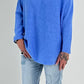 Feinstrick Pulli mit Rundhals Modell "Jess" - blau