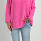 Feinstrick Pulli mit Rundhals Modell "Jess" - candypink