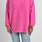 Feinstrick Pulli mit Rundhals Modell "Jess" - candypink