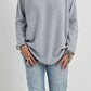 Feinstrick Pulli mit Rundhals Modell "Jess" - hellgrau