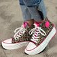 Hoge sneakers "Mara" - leo roze