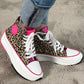 High Sneaker "Mara"- leo-pink