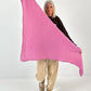 Driehoekige sjaal model "Fluffory" - roze