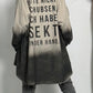 Oversized Bluse "BITTE NICHT SCHUBSEN. ICH HABE SEKT IN DER HAND" - beige