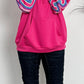 Hoodie met 3D-print "CHICAGO" - roze