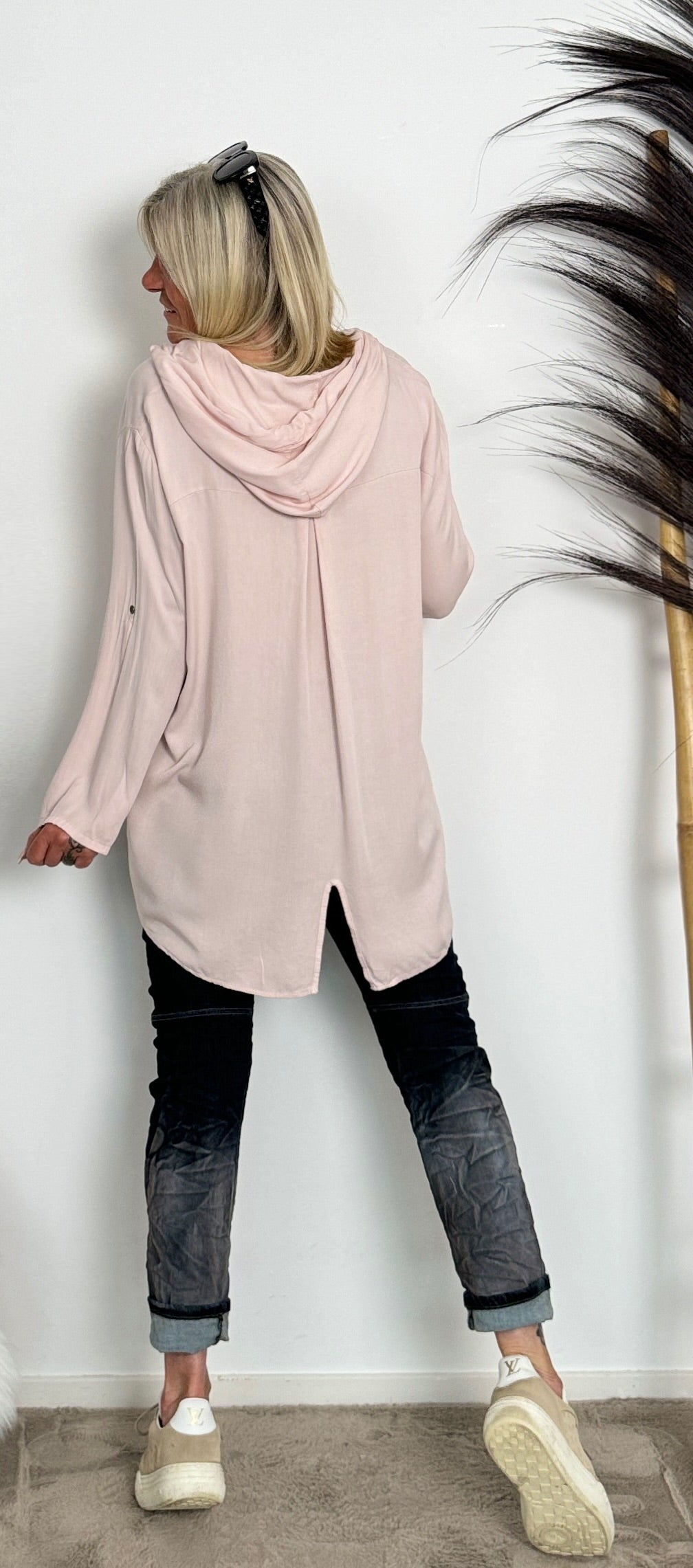 Hooded blouse "Nele" - pink