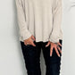 Feinstrick Pullover mit V-Neck "Uta" - beige