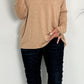 Feinstrick Pullover mit V-Neck "Uta" - camel