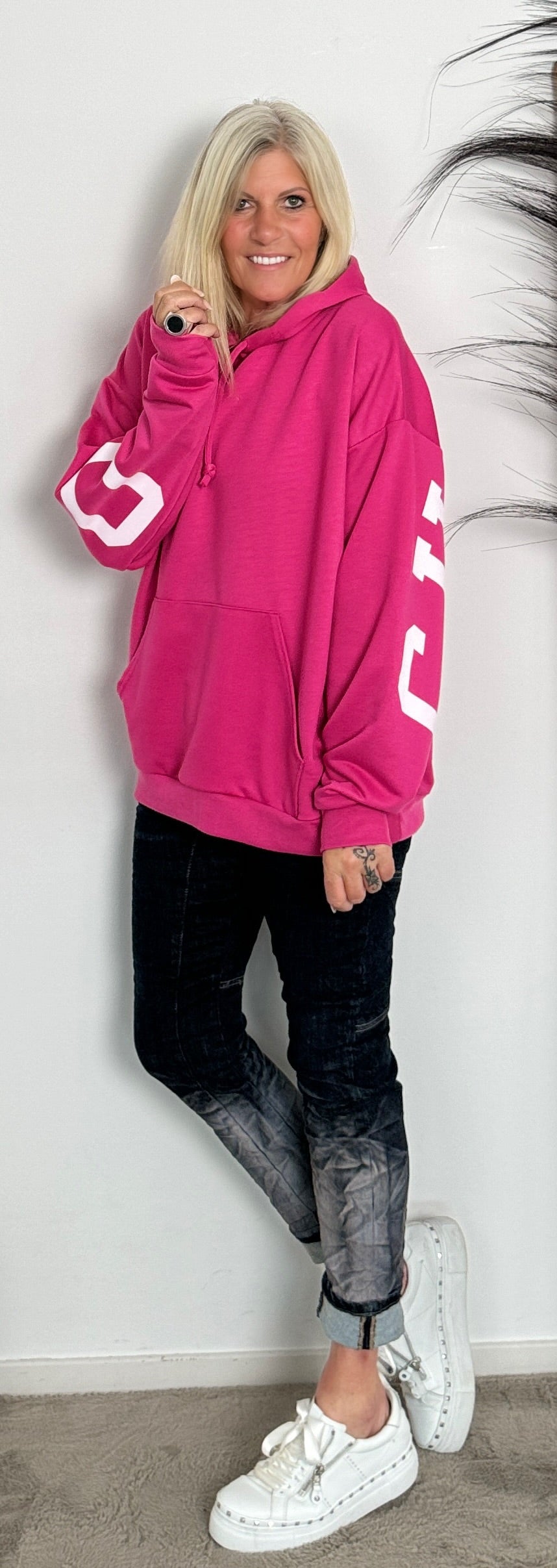 Hoodie "Chicago" - roze