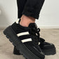 Sneaker with teddy fur "Nena" - black