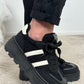 Sneaker with teddy fur "Nena" - black