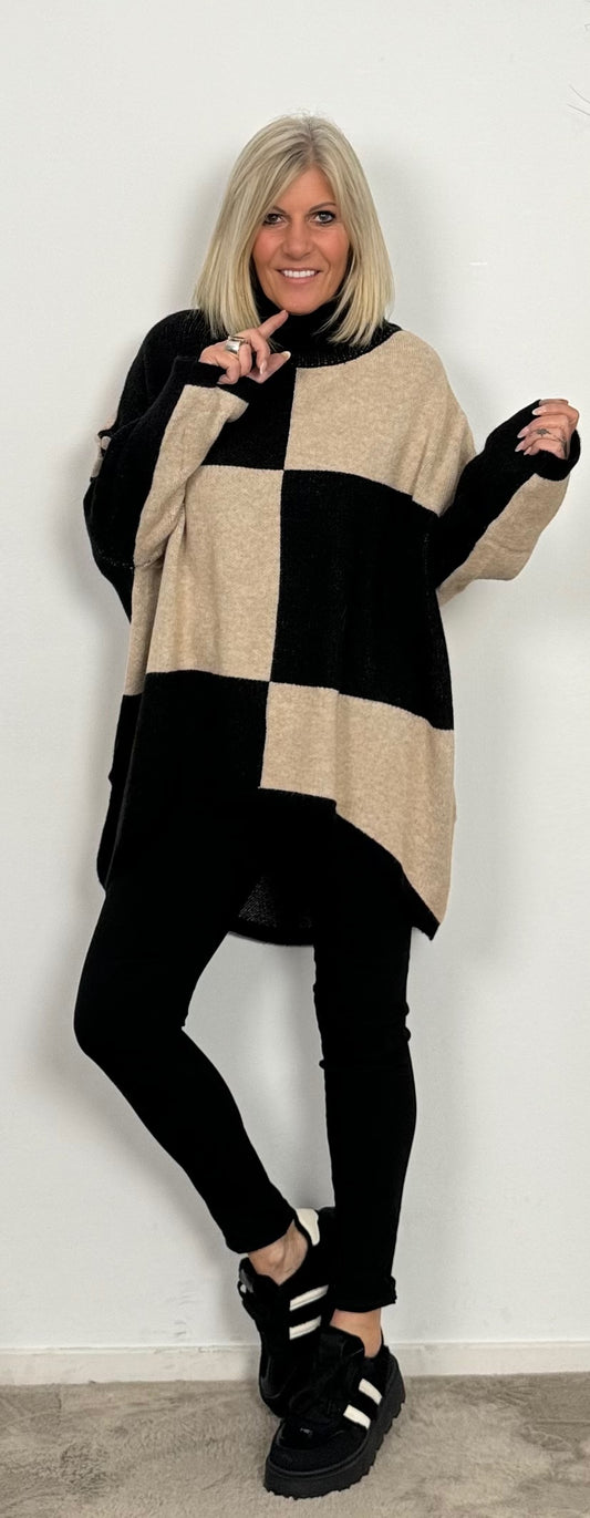 Sweater "Ginger" - black-beige