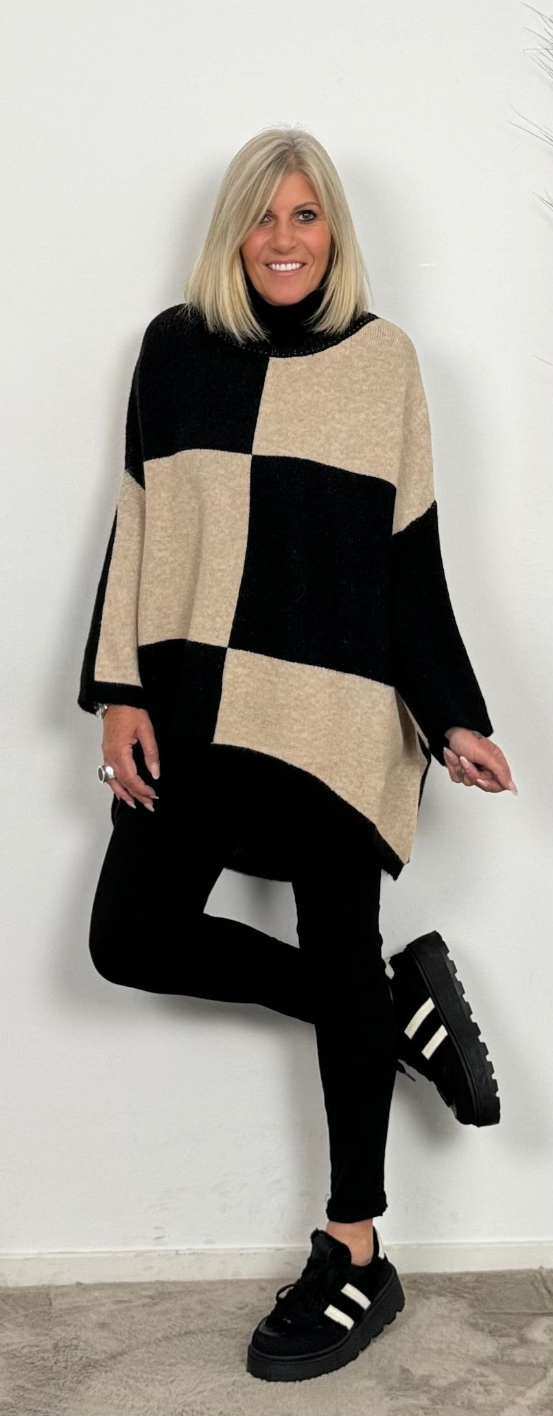 Sweater "Ginger" - black-beige