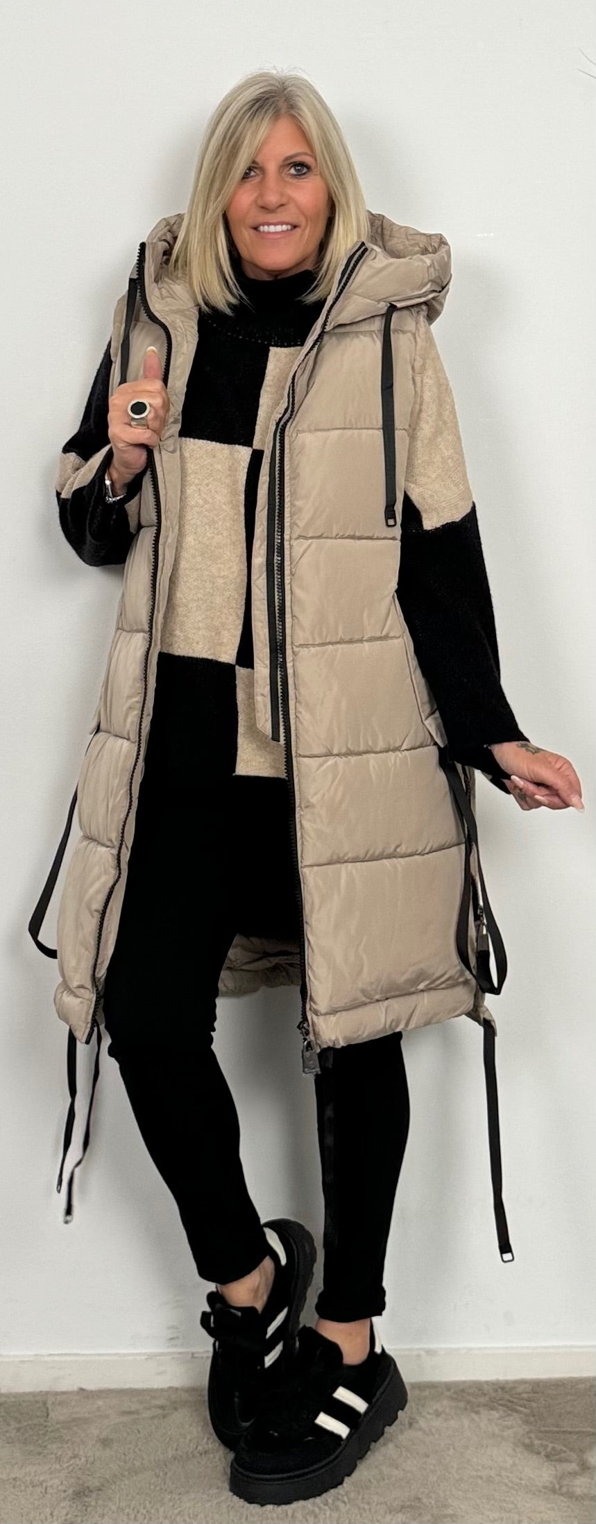 Quilted vest "My Way" - beige