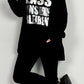 Shirt "Let's stay STRANGERS" - black-silver