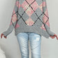 Pullover "Bina" - grau-rosa