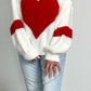 Sweater "Herzilein" - white-red