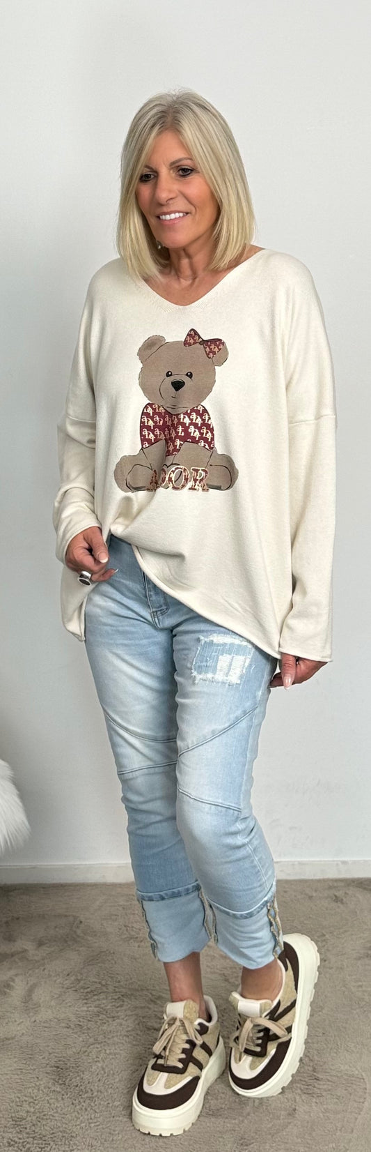 Oversized sweater "Leni" - beige