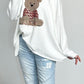 Oversized sweater "Leni" - white