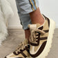 Sneaker with teddy fur "Nena" - brown