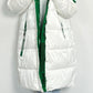 Quilted coat "Snow" - white-green