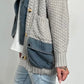 Cardigan with denim elements "Cleo" - grey-denim