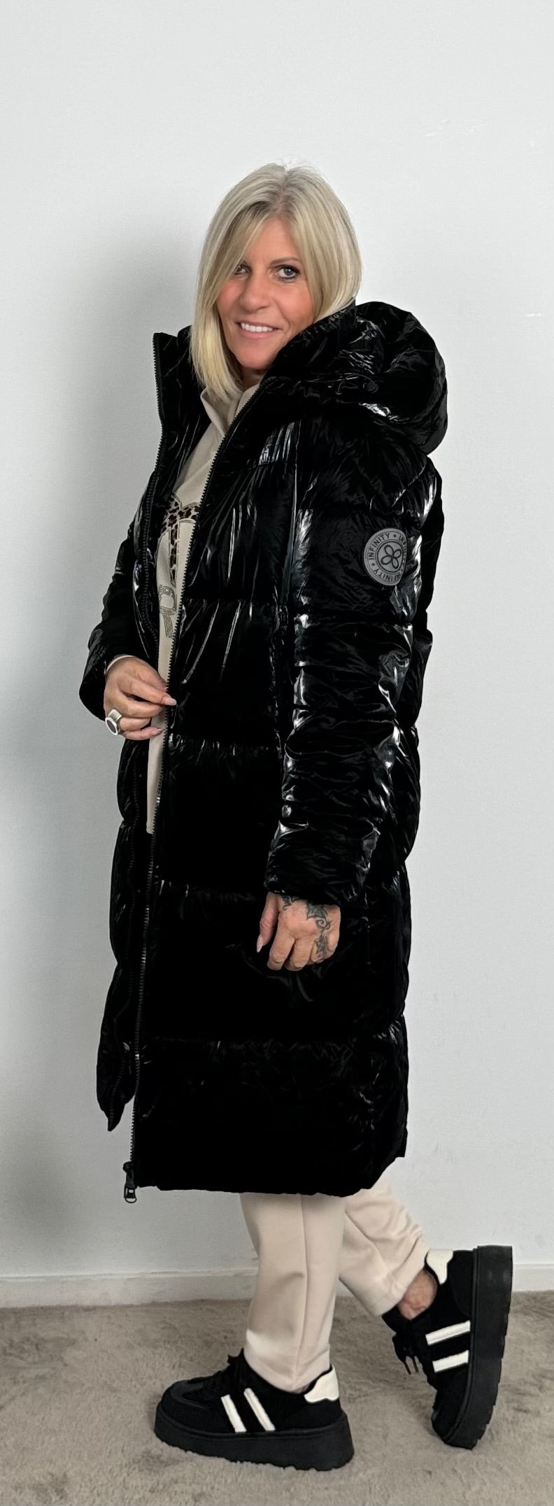 Quilted coat "Infinity" - black