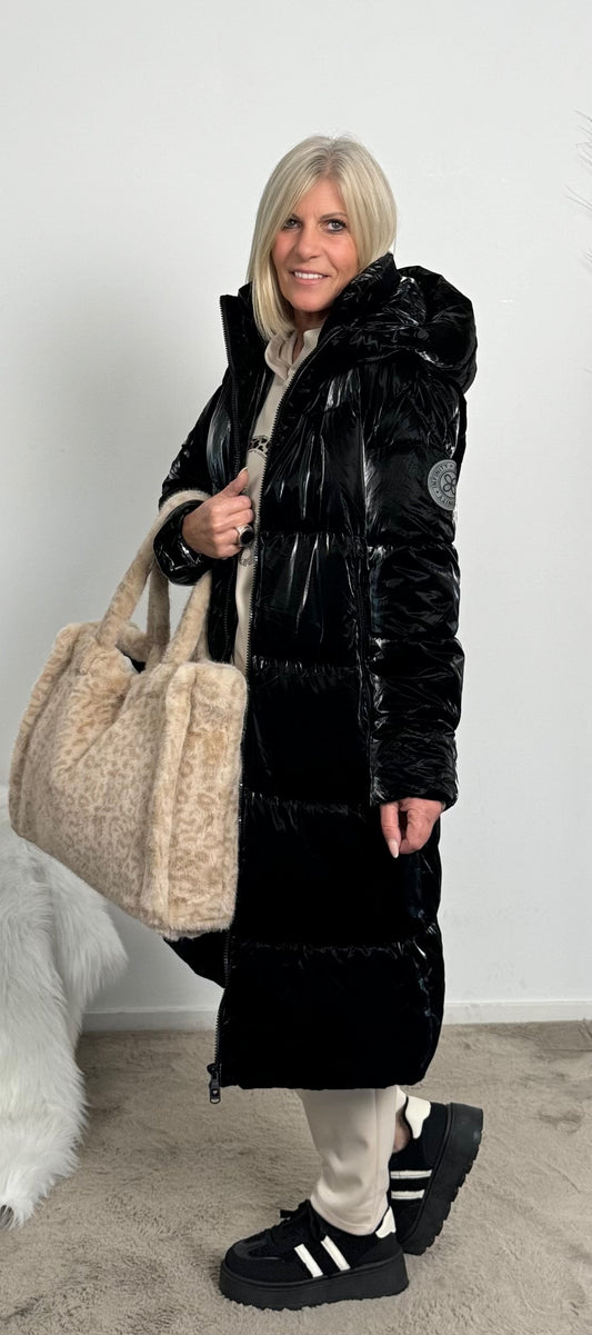 Quilted coat "Infinity" - black