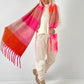 XXL sjaal model "Color Flow" - roze-veelkleurig