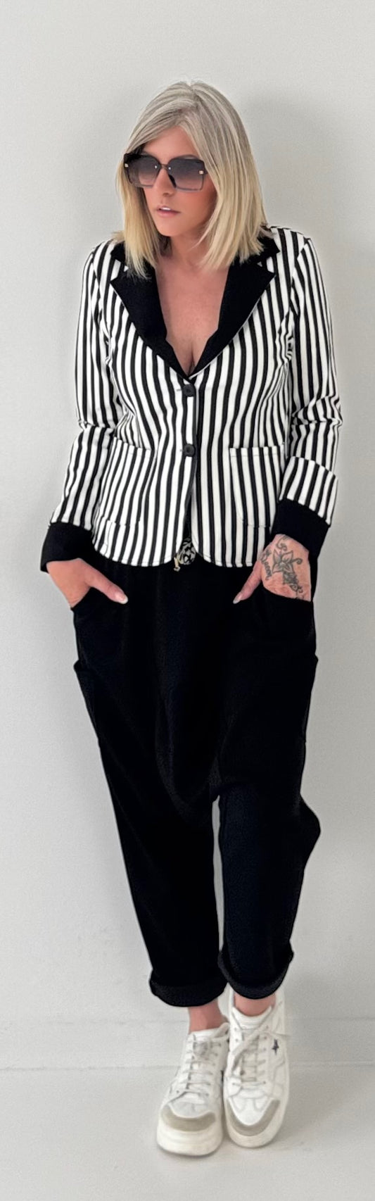 Blazermodel "Style Stripes" - zwart-wit