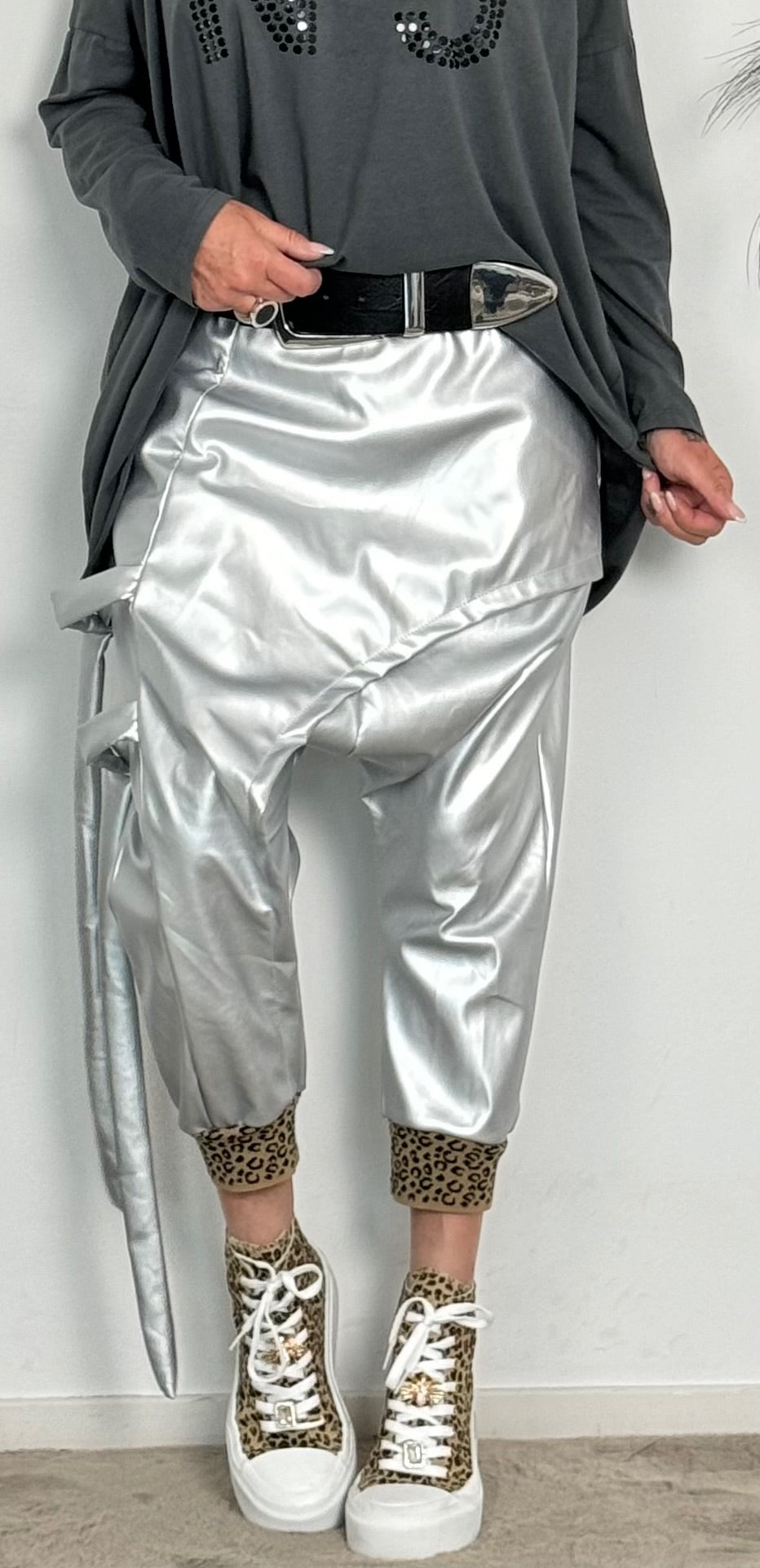 Baggy pants "Liv" - silver