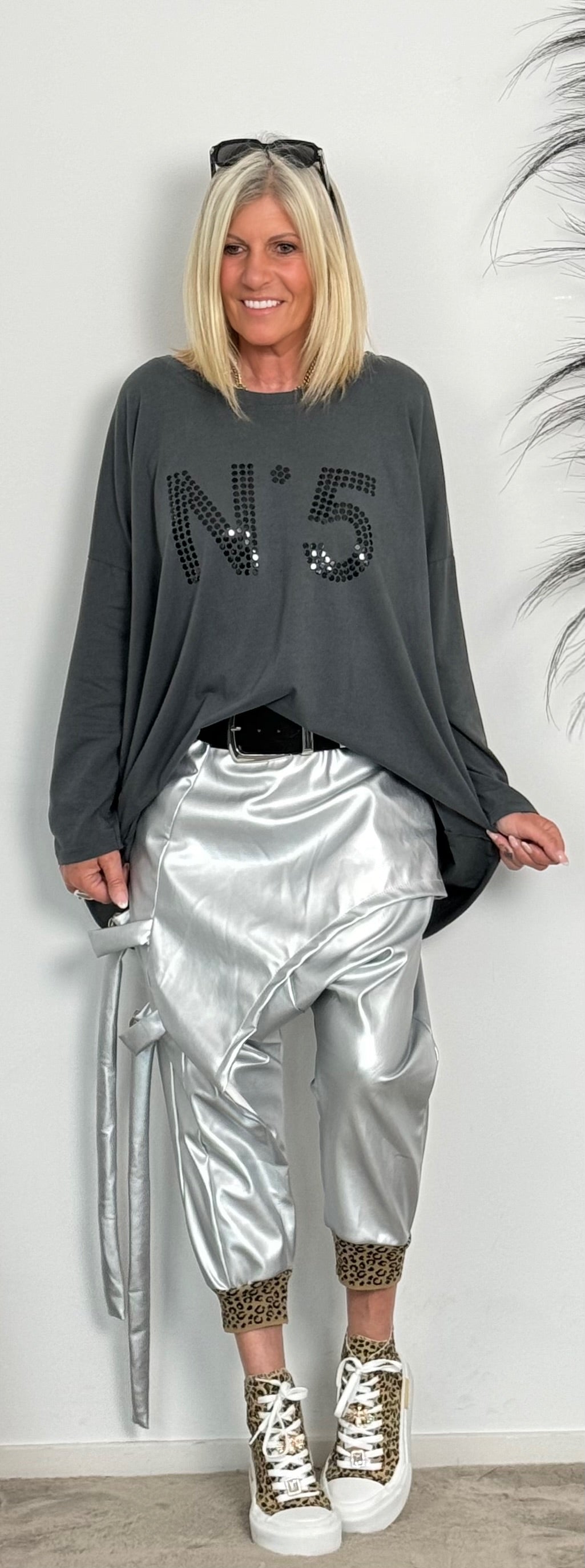 Baggy pants "Liv" - silver