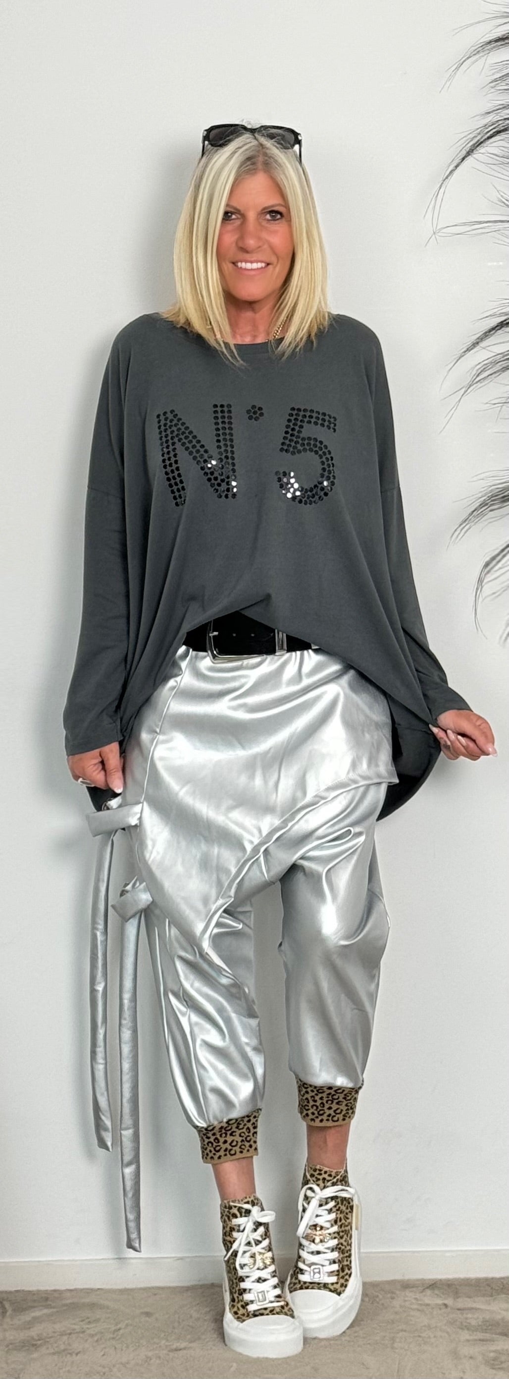 Baggy pants "Liv" - silver