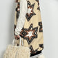 Fleece vest with wide cuffs "Star" - beige-multi-coloured