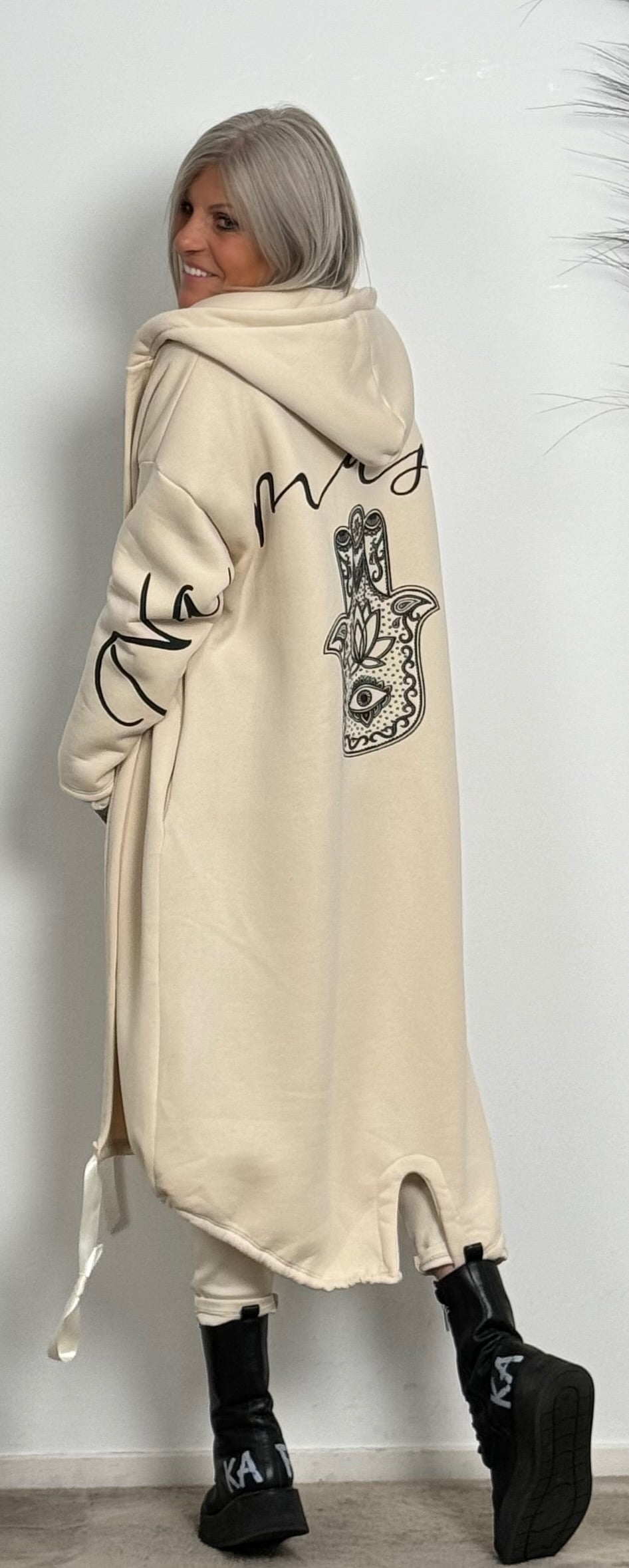 Sweatshirt Mantel "Miranda" - beige