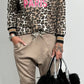 Sweatshirt "PARIS NO 2" - braun-leo