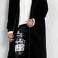 Sweatshirt coat "Don't follow..." - black