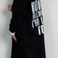 Sweatshirt coat "Don't follow..." - black