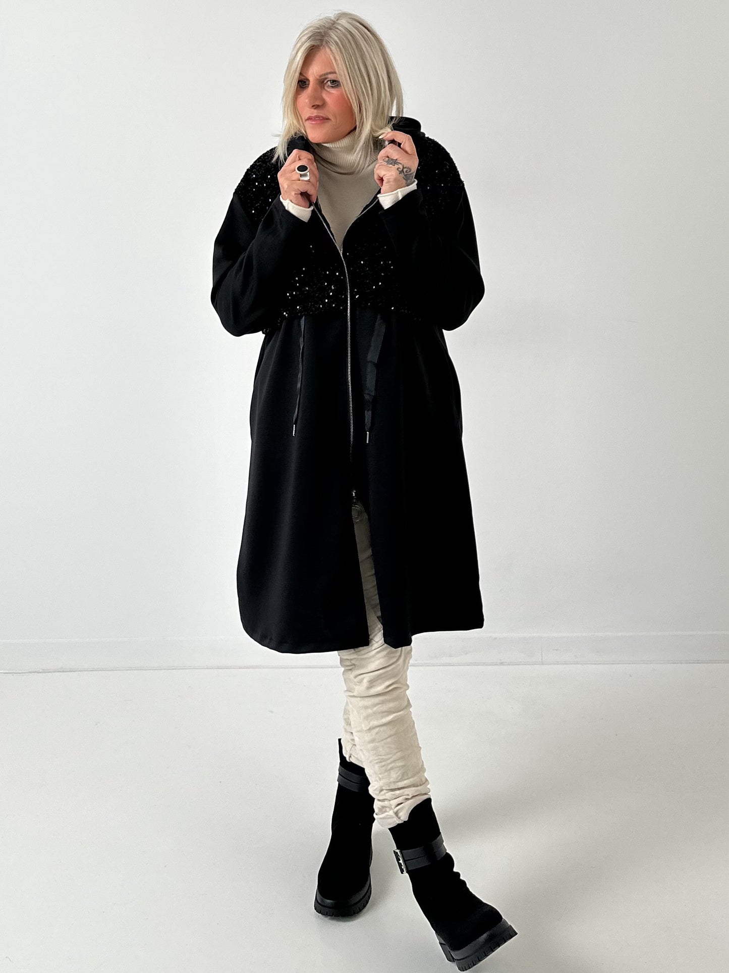 Mantel Modell "Glam" - schwarz