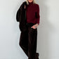 Turtleneck sweater model "Pure Comfort" - wine red