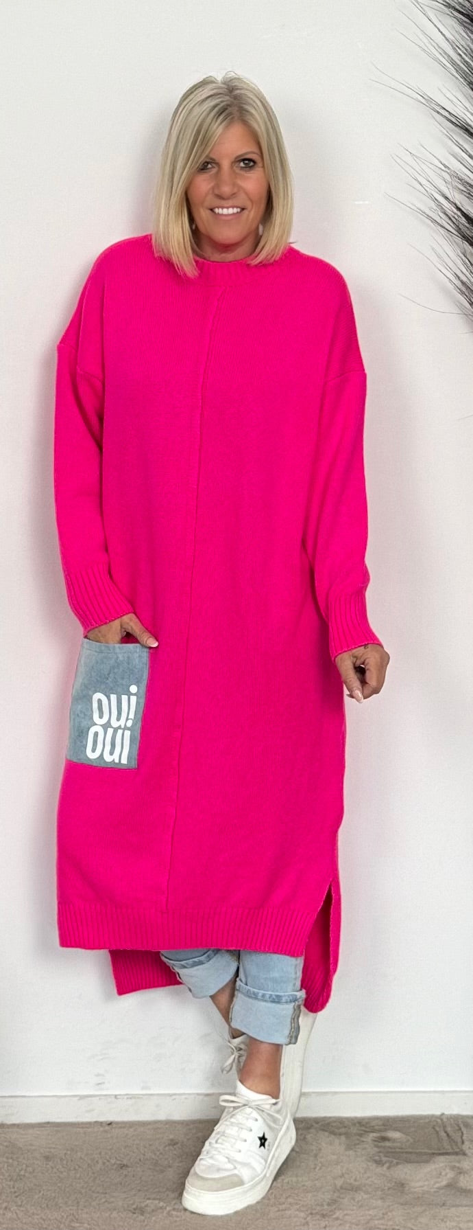 Long Pullover/Kleid "Mo" - pink