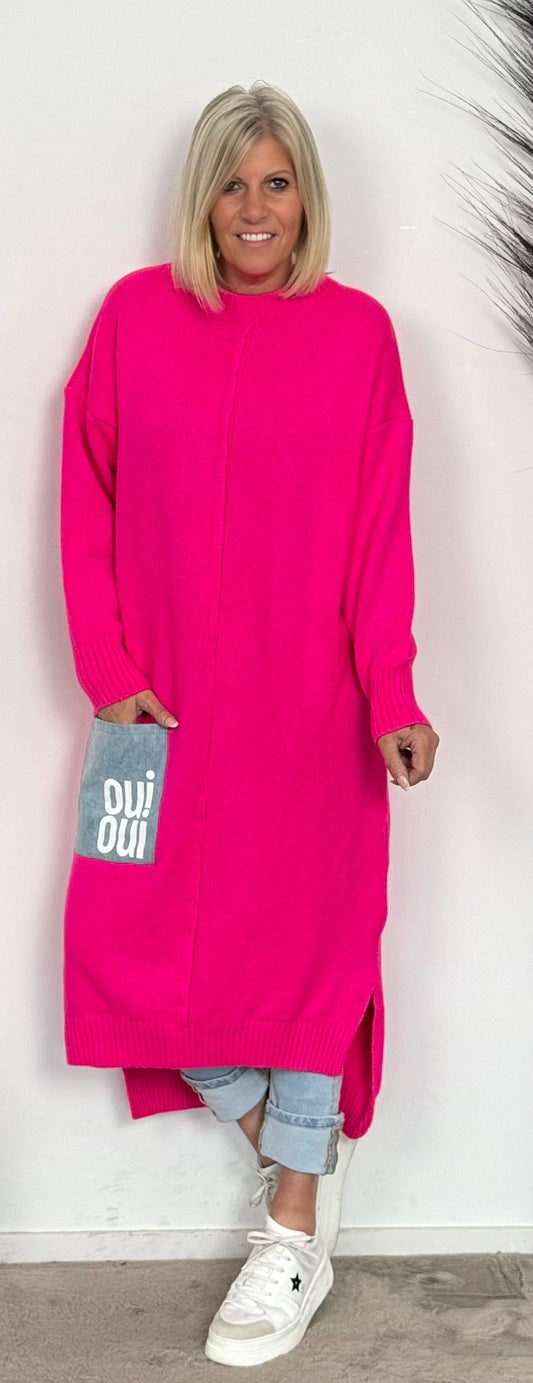 Long Pullover/Kleid "Mo" - pink