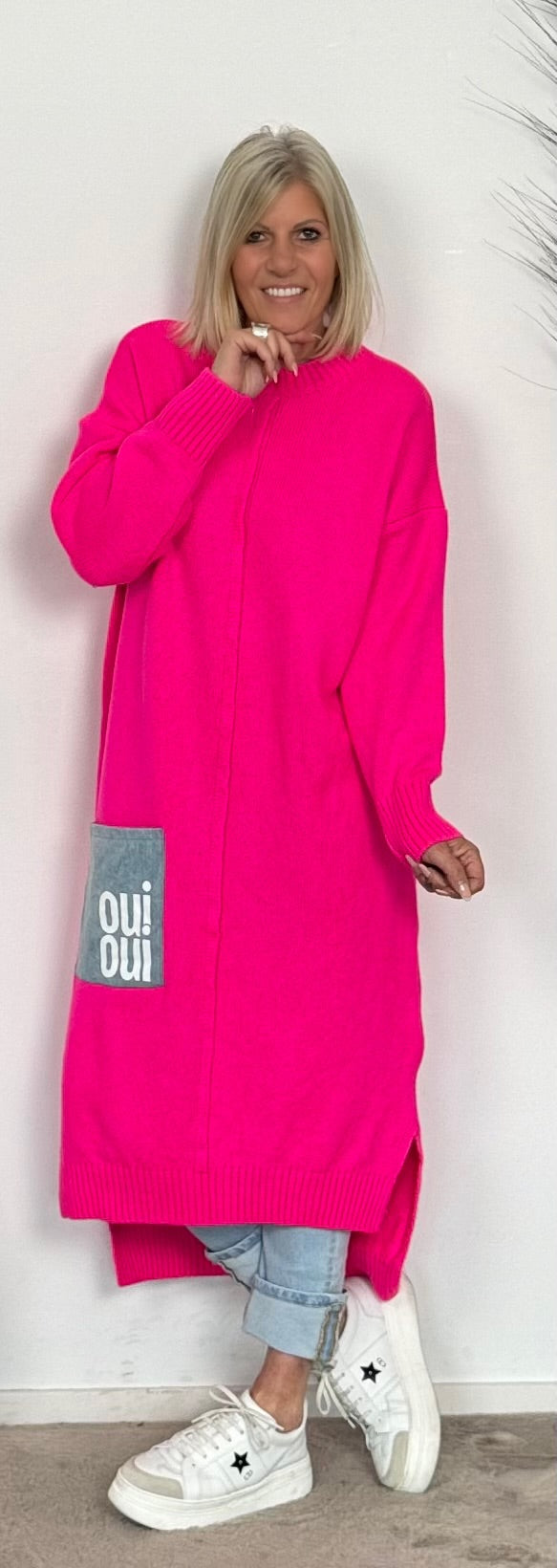 Long Pullover/Kleid "Mo" - pink